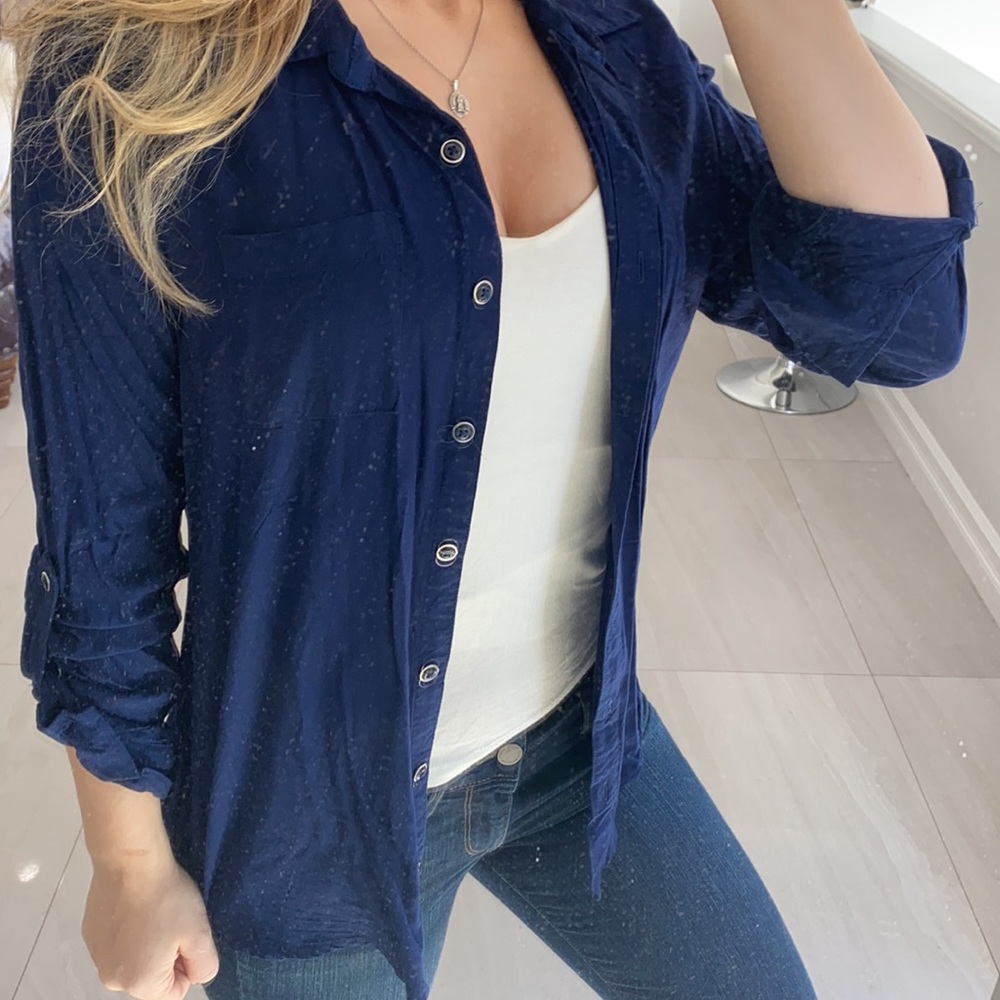 Blue Button Down - image 2